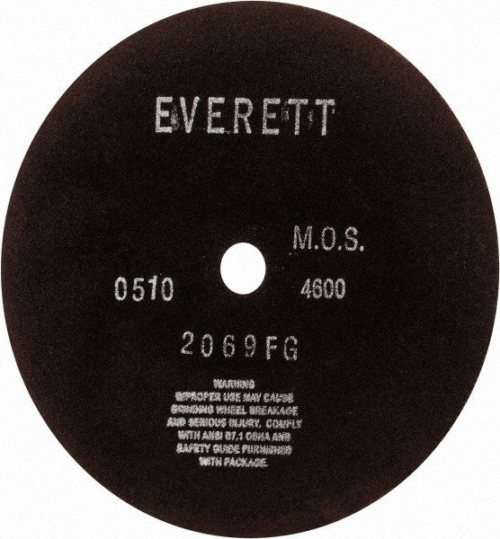 Everett - 12" Aluminum Oxide Cutoff Wheel - 1/8" Thick, 1" Arbor, Use with Gas Powered Saws - Exact Tooling