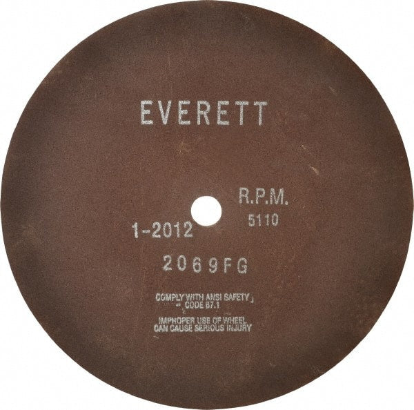 Everett - 14" Aluminum Oxide Cutoff Wheel - 1/8" Thick, 1" Arbor, Use with Gas Powered Saws - Exact Tooling