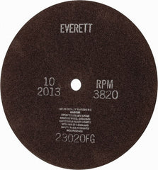 Everett - 16" Aluminum Oxide Cutoff Wheel - 5/32" Thick, 1" Arbor, Use with Gas Powered Saws - Exact Tooling