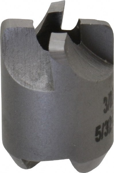 Made in USA - 4 Flutes, 3/8" Diam, 5/32" Pilot Hole Diam, High Speed Steel Reverse Counterbore - Exact Tooling