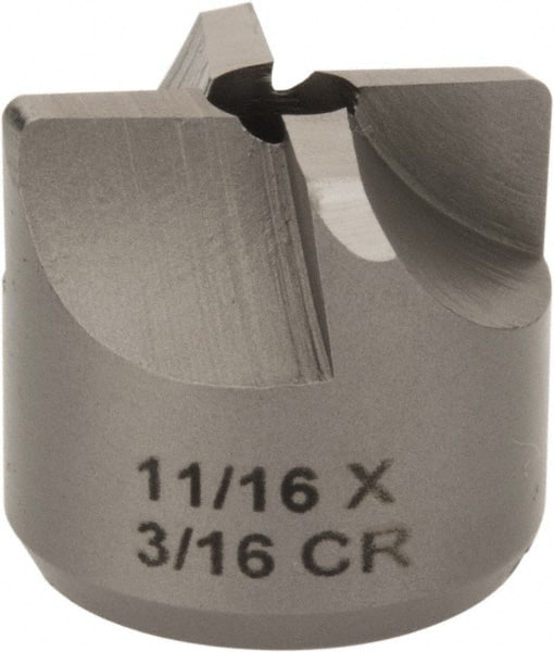 Made in USA - 4 Flutes, 11/16" Diam, 3/16" Pilot Hole Diam, High Speed Steel Reverse Counterbore - Exact Tooling