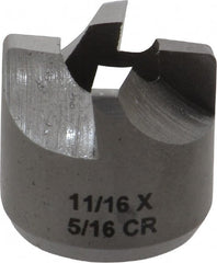 Made in USA - 4 Flutes, 11/16" Diam, 5/16" Pilot Hole Diam, High Speed Steel Reverse Counterbore - Exact Tooling