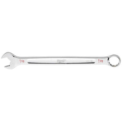 Combination Wrench: 1.5'' Head Size 20.2'' OAL, Steel, Chrome-Plated