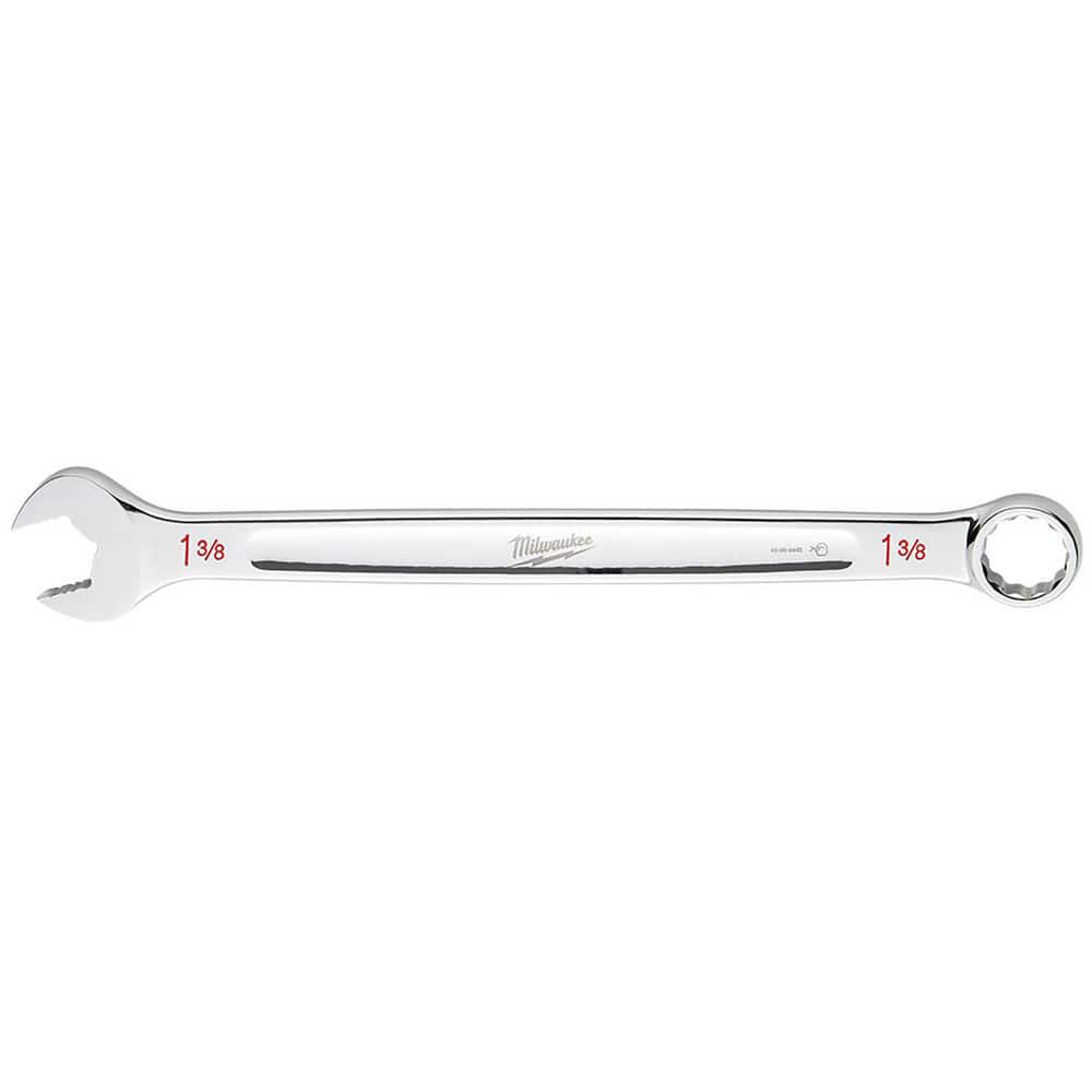 Combination Wrench: 1.375'' Head Size 20.2'' OAL, Steel, Chrome-Plated
