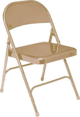 NPS - 18-1/4" Wide x 18-1/2" Deep x 29-1/4" High, Steel Standard Folding Chair - Beige - Exact Tooling