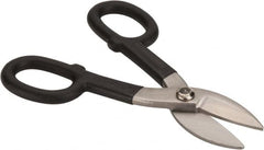 Value Collection - 1-3/4" Length of Cut, Straight Pattern Tinner's Snip - 7" OAL, Cushion Grip Handle, 26 AWG Steel Capacity - Exact Tooling