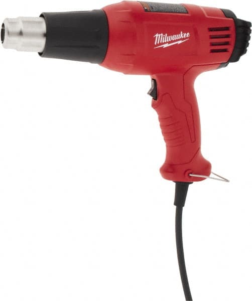 Milwaukee Tool - 140 to 1,040°F Heat Setting, 14.8 CFM Air Flow, Heat Gun - 120 Volts, 11.6 Amps, 1,400 Watts, 10.13' Cord Length - Exact Tooling