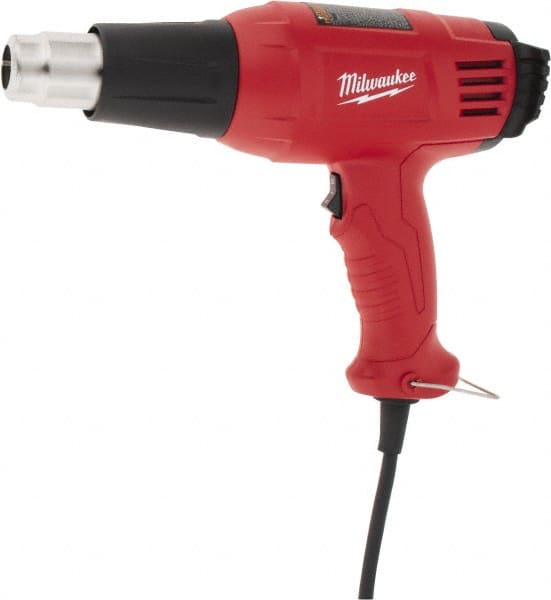 Milwaukee Tool - 570 to 1,000°F Heat Setting, 14.8 CFM Air Flow, Heat Gun - 120 Volts, 11.6 Amps, 1,400 Watts, 10.13' Cord Length - Exact Tooling
