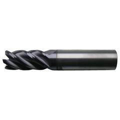 3/8″ × 3/8″ × 5/8″ × 2″ RHS / RHC Solid Carbide 5-Flute High-Performance End Mill for Ferrous Material - Bright - Exact Tooling