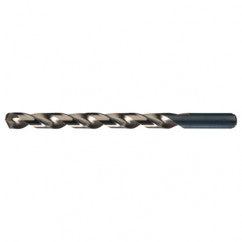 #3 RHS / RHC HSS-CO 8% (M42) 135 Degree Split Point Cobalt Heavy Duty Taper Length Drill - Straw / Gold Oxide - Exact Tooling
