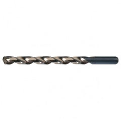 #1 RHS / RHC HSS-CO 8% (M42) 135 Degree Split Point Cobalt Heavy Duty Taper Length Drill - Straw / Gold Oxide - Exact Tooling