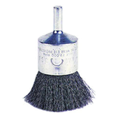 1″ Crimped Wire End Brush, .020″ Steel Fill, Retail Pack - Exact Tooling
