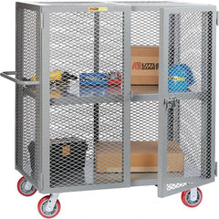 Little Giant - Lockers Type: Heavy Duty Mesh Security Cabinet Number of Tiers: 2 - Exact Tooling