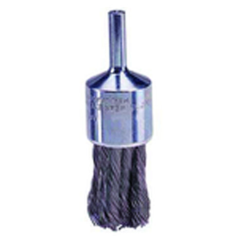 3/4″ Knot Wire End Brush, .014″ Steel Fill, Retail Pack - Exact Tooling