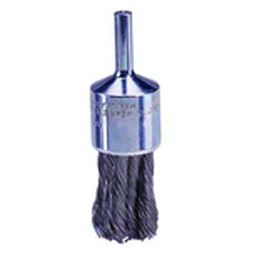 3/4″ Knot Wire End Brush, .020″ Steel Fill, Retail Pack - Exact Tooling