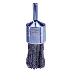 3/4″ Knot Wire End Brush, .020″ Steel Fill, Retail Pack - Exact Tooling