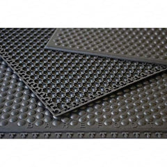Barefoot - 2' Long x 3' Wide, Dry Environment, Anti-Fatigue Matting - Black, EPDM Rubber with EPDM Rubber Base - Exact Tooling