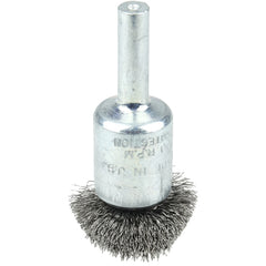 1″ Circular Flared Crimped Wire End Brush, .008″ Steel Fill - Exact Tooling