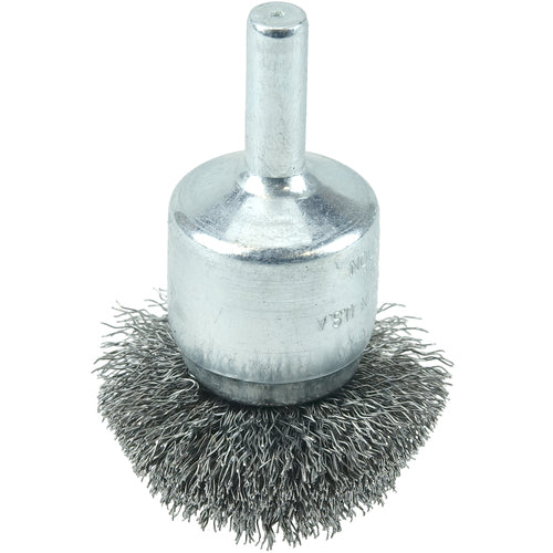 1-1/2″ Circular Flared Crimped Wire End Brush, .006″ Steel Fill - Exact Tooling