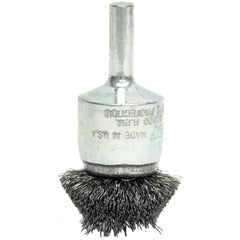 ‎1-1/2″ Circular Flared Crimped Wire End Brush, .006″ Stainless Steel Fill - Exact Tooling