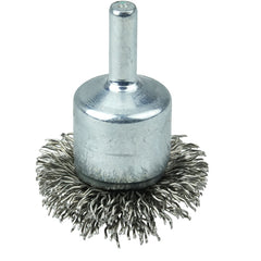 1-1/2″ Circular Flared Crimped Wire End Brush, .020″ Stainless Steel Fill - Exact Tooling