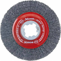 Bosch - 4-1/2" OD, 5/8" Arbor Hole, Crimped Carbon Wheel Brush - Exact Tooling