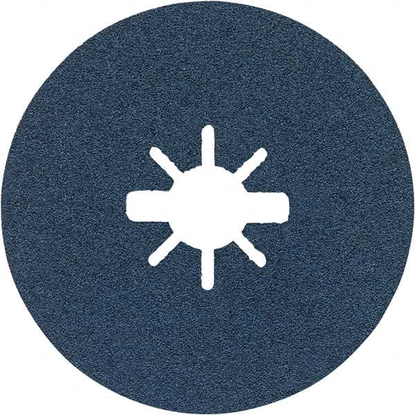 Bosch - Fiber Discs; Disc Diameter (Inch): 4-1/2 ; Abrasive Material: Zirconia Alumina ; Grade: Coarse ; Grit: 80 ; Center Hole Size (Inch): 0 ; Series: X-LOCK - Exact Tooling