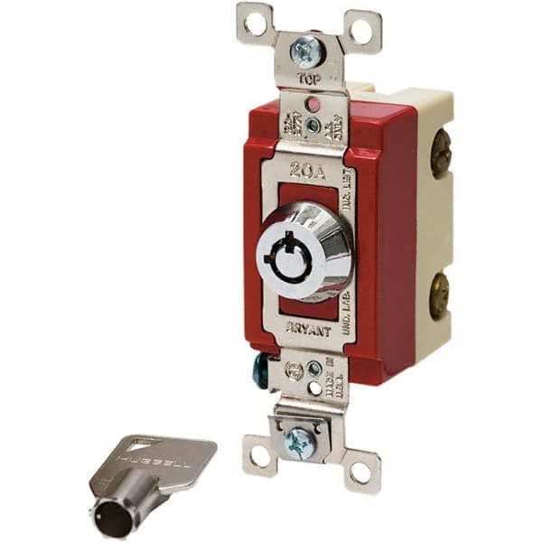 Bryant Electric - Key Switches Switch Type: 4 Tumbler Switch Sequence: On-Off - Exact Tooling