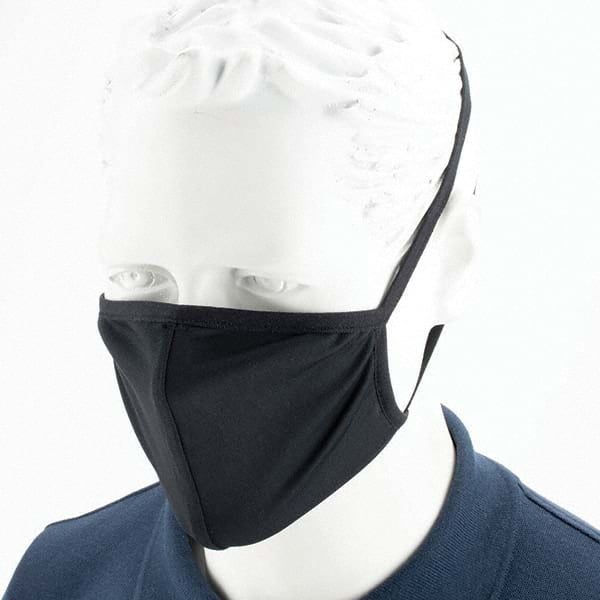 Disposable Washable Mask: Black, Size Universal Black, Solid Pattern, Crisscross Closure