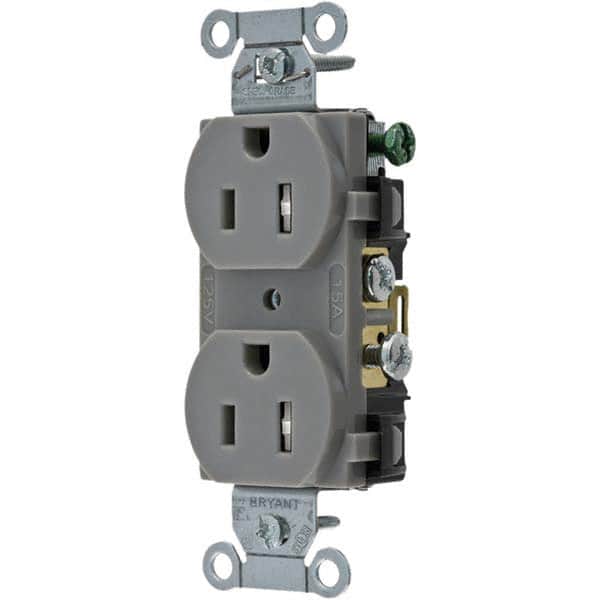 Bryant Electric - Straight Blade Receptacles Receptacle Type: Duplex Receptacle Grade: Commercial - Exact Tooling