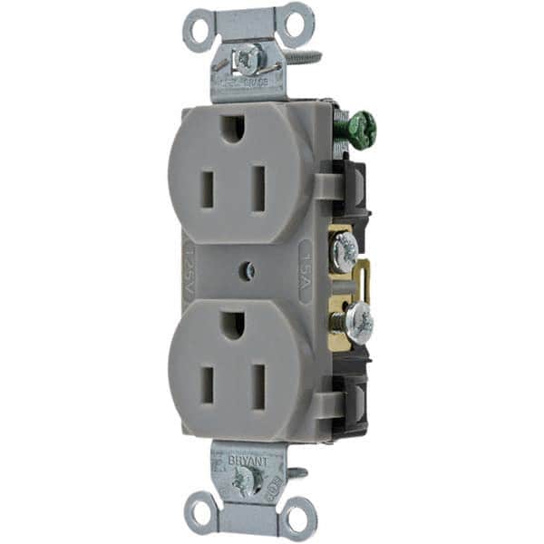 Bryant Electric - Straight Blade Receptacles Receptacle Type: Duplex Receptacle Grade: Commercial - Exact Tooling