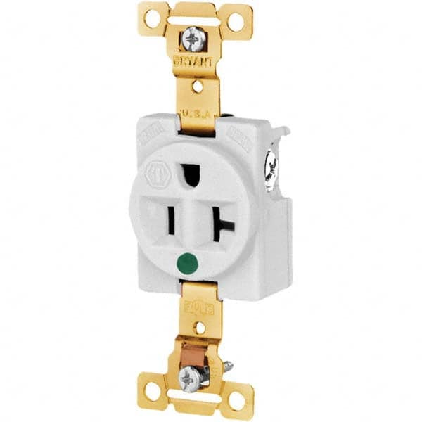 Bryant Electric - Straight Blade Receptacles Receptacle Type: Single Receptacle Grade: Hospital - Exact Tooling