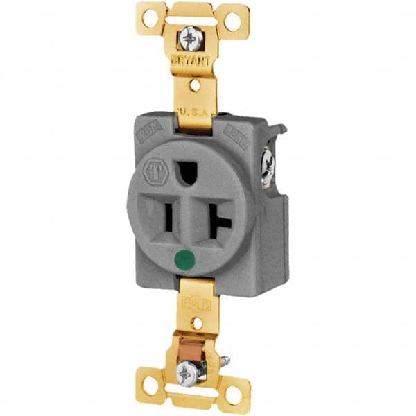 Bryant Electric - Straight Blade Receptacles Receptacle Type: Single Receptacle Grade: Hospital - Exact Tooling
