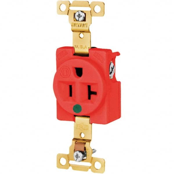 Bryant Electric - Straight Blade Receptacles Receptacle Type: Single Receptacle Grade: Hospital - Exact Tooling