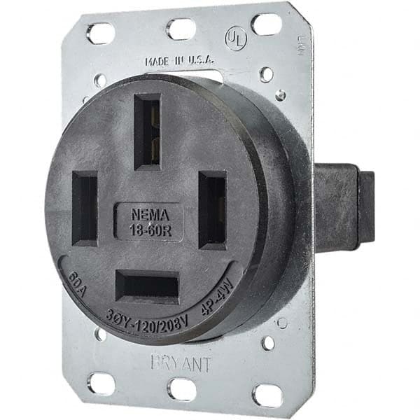 Bryant Electric - Straight Blade Receptacles Receptacle Type: Single Receptacle Grade: Industrial - Exact Tooling