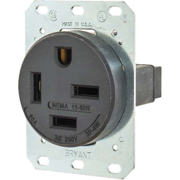 Bryant Electric - Straight Blade Receptacles Receptacle Type: Single Receptacle Grade: Industrial - Exact Tooling