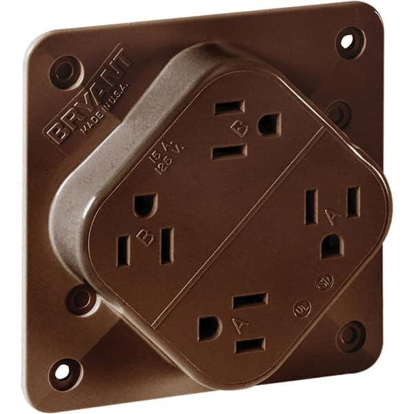 Bryant Electric - Straight Blade Receptacles Receptacle Type: Fourplex Receptacle Grade: Industrial - Exact Tooling
