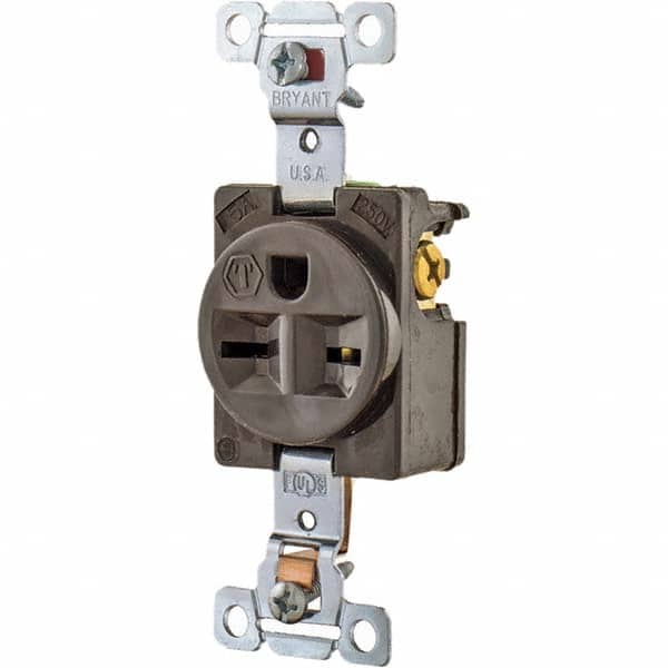 Bryant Electric - Straight Blade Receptacles Receptacle Type: Single Receptacle Grade: Industrial - Exact Tooling