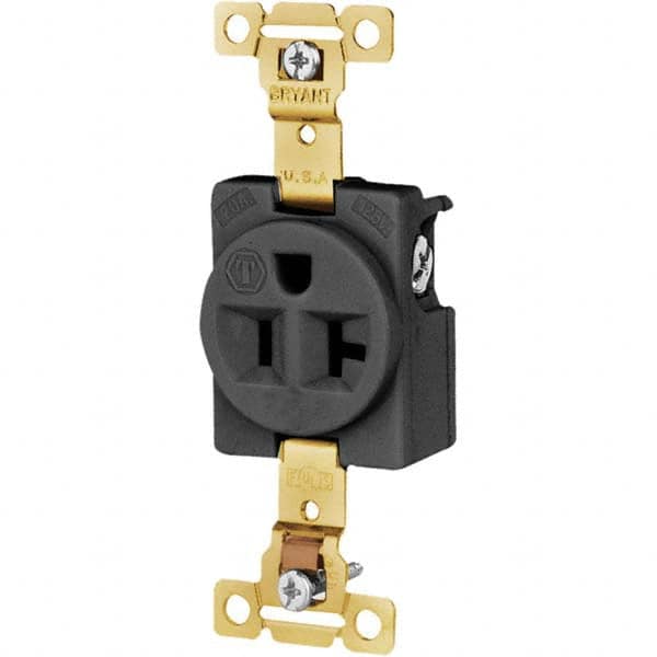 Bryant Electric - Straight Blade Receptacles Receptacle Type: Single Receptacle Grade: Industrial - Exact Tooling