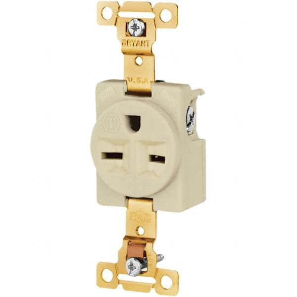 Bryant Electric - Straight Blade Receptacles Receptacle Type: Single Receptacle Grade: Industrial - Exact Tooling