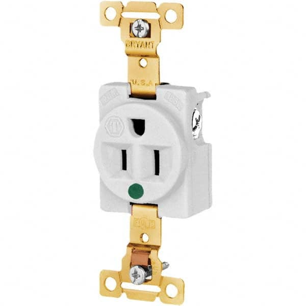 Bryant Electric - Straight Blade Receptacles Receptacle Type: Single Receptacle Grade: Hospital - Exact Tooling