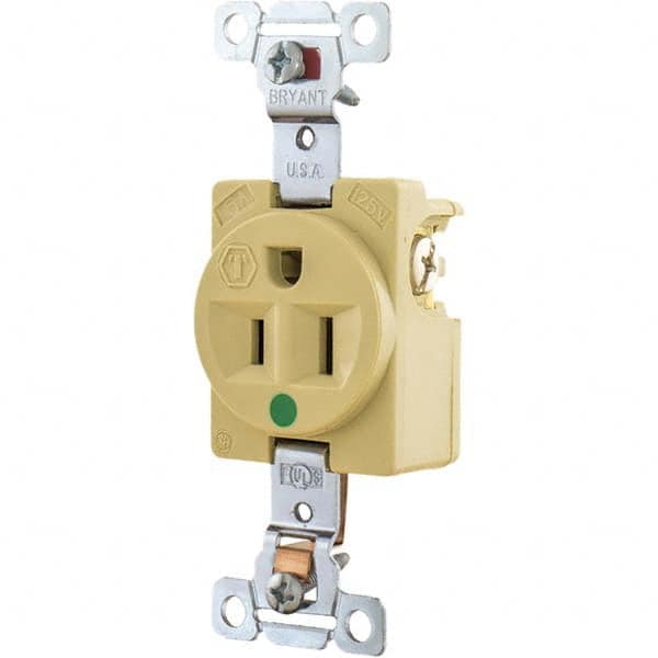 Bryant Electric - Straight Blade Receptacles Receptacle Type: Single Receptacle Grade: Hospital - Exact Tooling