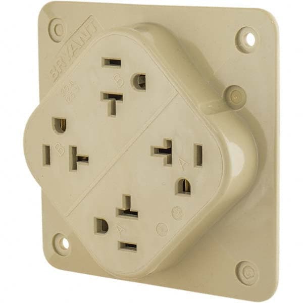 Bryant Electric - Straight Blade Receptacles Receptacle Type: Fourplex Receptacle Grade: Industrial - Exact Tooling