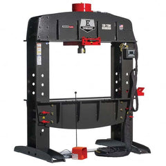 Edwards Manufacturing - Shop Presses; Power Type: Electric ; Pressure (Ton): 110 ; Stroke (Inch): 12-1/4 ; Table Length (Inch): 37-7/16 ; Table Depth (Inch): 48 ; Voltage: 208/230 - Exact Tooling
