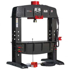 Edwards Manufacturing - Shop Presses; Power Type: Electric ; Pressure (Ton): 110 ; Stroke (Inch): 12-1/4 ; Table Length (Inch): 37-7/16 ; Table Depth (Inch): 48 ; Voltage: 230 - Exact Tooling