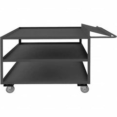Durham - 1,200 Lb Capacity, 36-1/4" Wide x 63-1/4" Long x 40-11/16" High Order Picking Cart - Exact Tooling