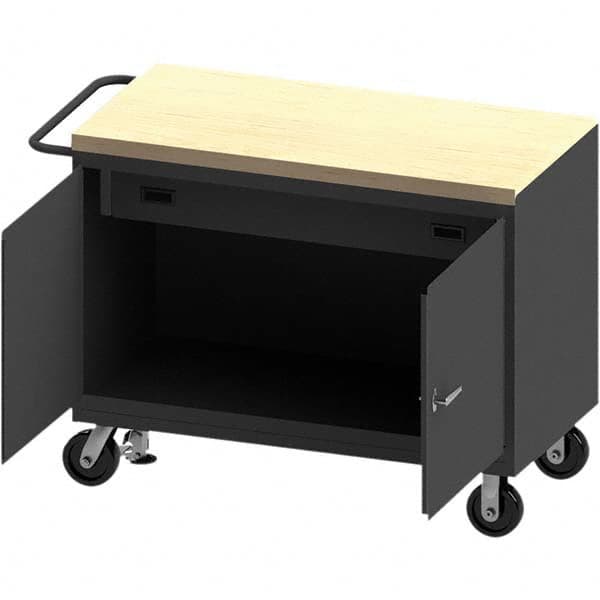 Durham - Mobile Work Benches Type: Cabinet Bench Length: 54-1/8 (Inch) - Exact Tooling