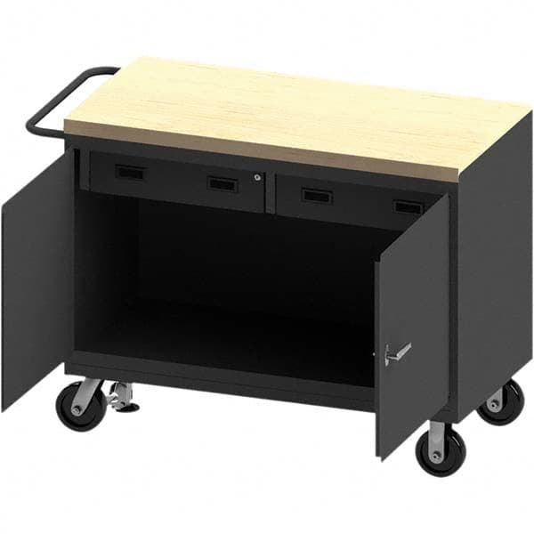 Durham - Mobile Work Benches Type: Cabinet Bench Length: 54-1/8 (Inch) - Exact Tooling