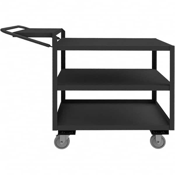 Durham - 1,200 Lb Capacity, 24-1/4" Wide x 52-3/8" Long x 40-1/4" High Order Picking Cart - Exact Tooling
