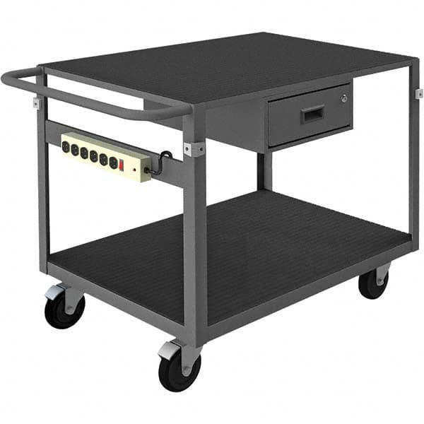 Durham - 1,000 Lb Capacity, 25-1/8" Wide x 42-11/16" Long x 31" High Instrument Cart - Exact Tooling
